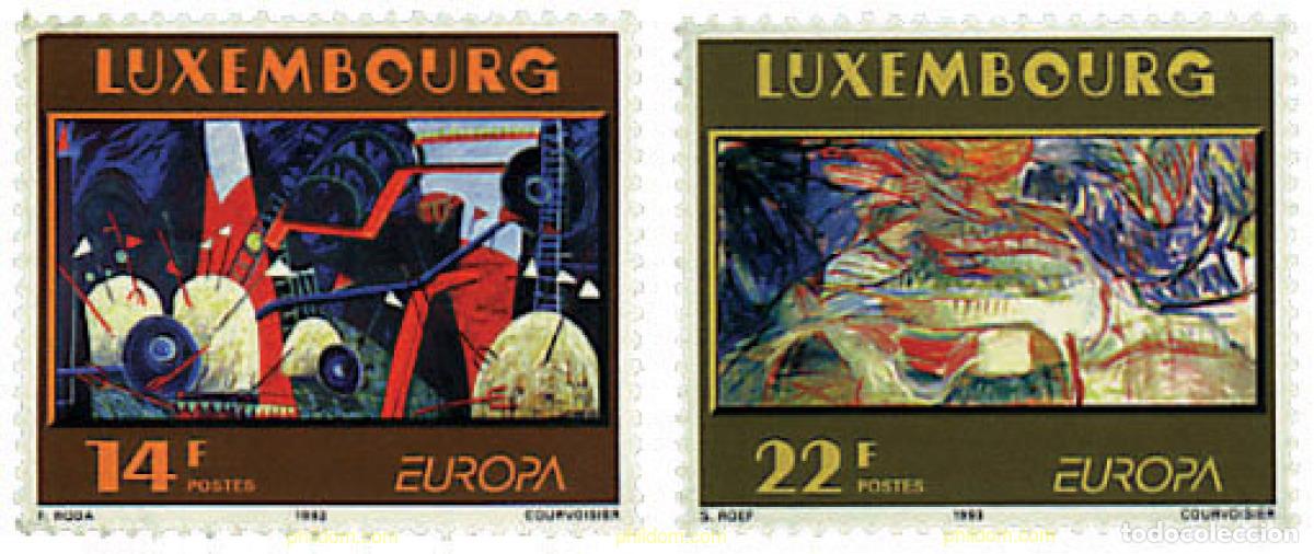 Sellos: 97697 MNH LUXEMBURGO 1993 EUROPA CEPT. ARTE CONTEMPORANEO