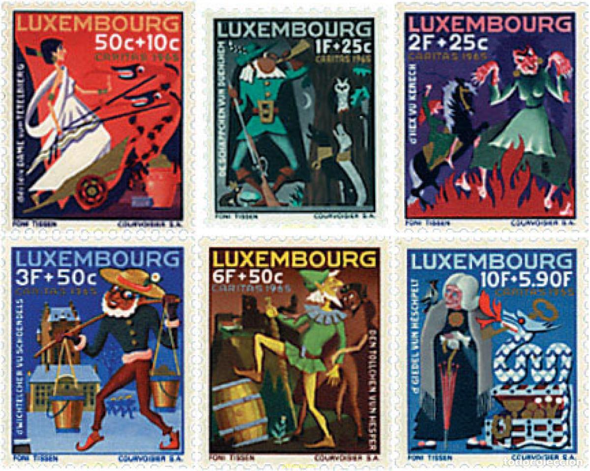 Sellos: 97338 MNH LUXEMBURGO 1965 CARITAS. HISTORIAS POPULARES