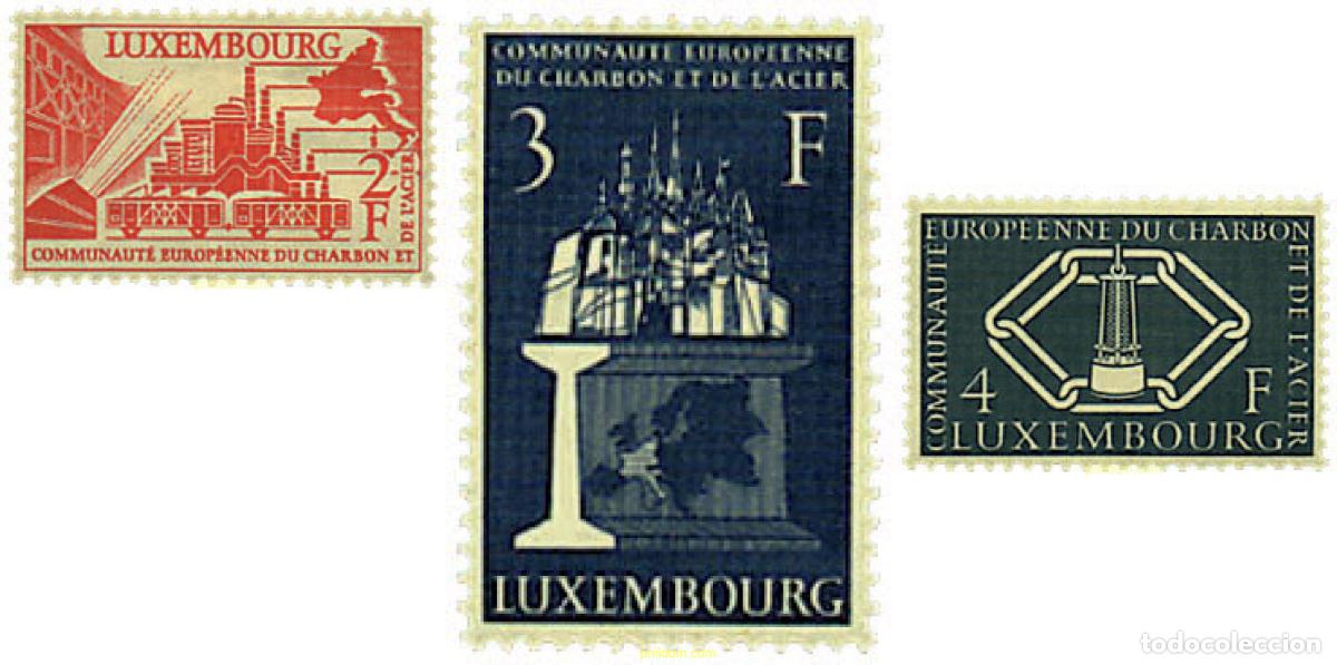 Sellos: 200865 HINGED LUXEMBURGO 1956 COMUNIDAD EUROPEA DEL CARBON Y DEL ACERO