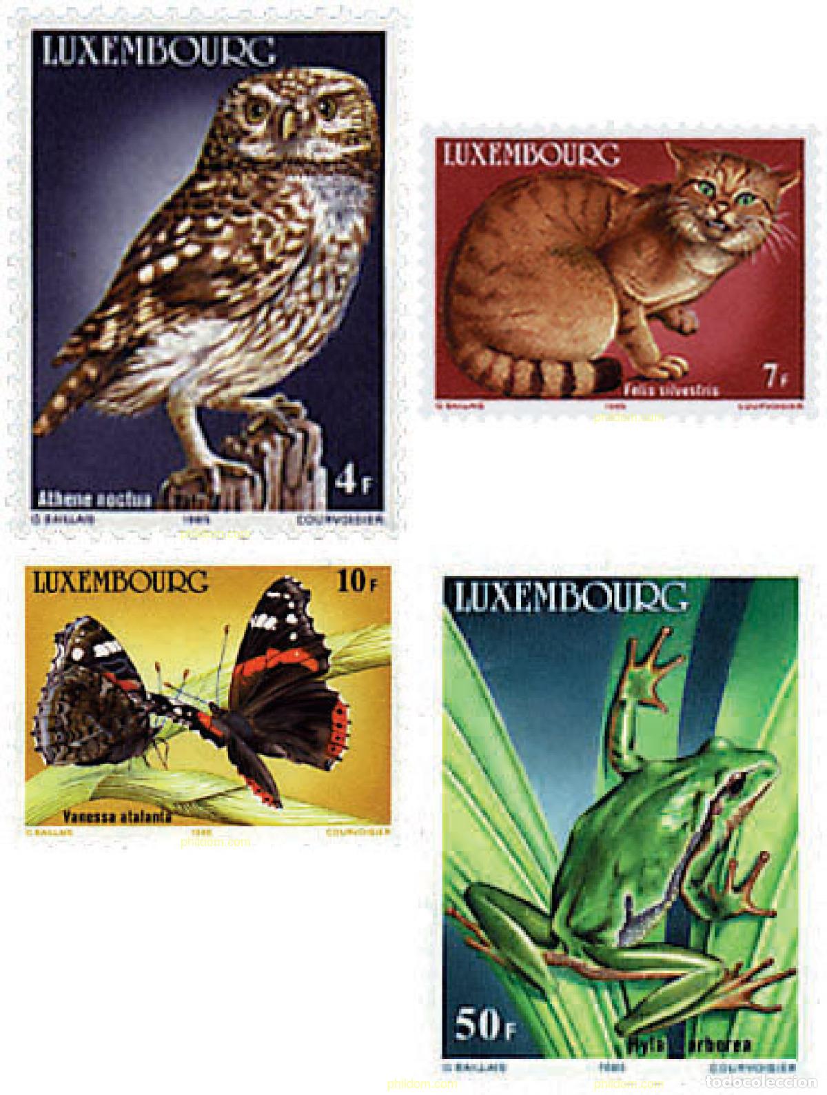 Sellos: 97615 MNH LUXEMBURGO 1985 FAUNA EN PELIGRO DE EXTINCION