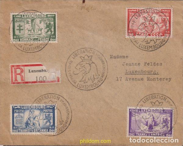 Sellos: 194654 MNH LUXEMBURGO 1945 SIMBOLOS DE LOS PAISES ALIADOS