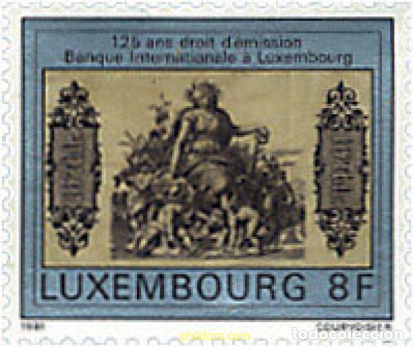 Sellos: 97560 MNH LUXEMBURGO 1981 125 ANIVERSARIO DEL DERECHO DE EMISION DEL BANCO INTERNACIONAL