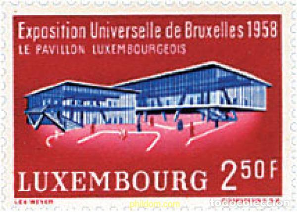 Sellos: 97285 MNH LUXEMBURGO 1958 EXPOSICION UNIVERSAL DE BRUSELAS