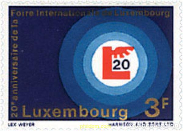 Sellos: 97413 MNH LUXEMBURGO 1968 20 ANIVERSARIO DE LA FERIA INTERNACIONAL DE LUXEMBURGO