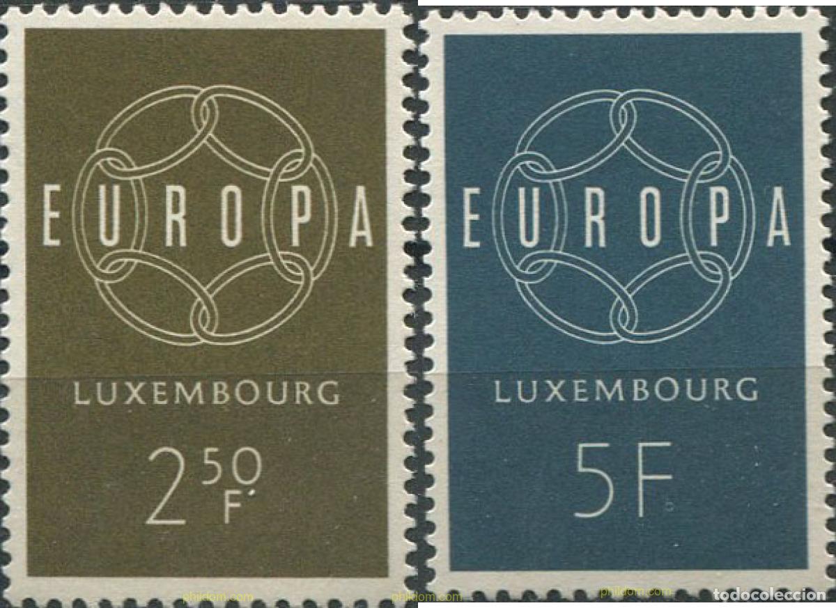 Sellos: 669705 HINGED LUXEMBURGO 1959 EUROPA CEPT. CADENA, SIMBOLO DE LA UNION