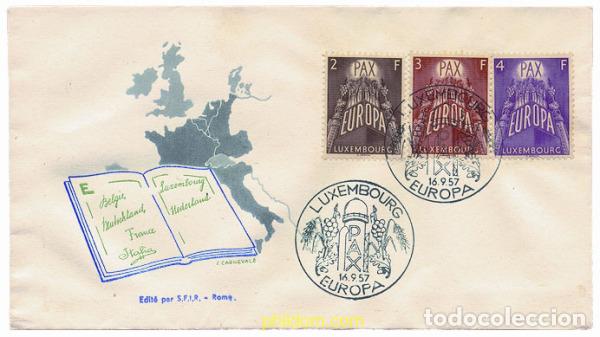 Sellos: 23465 MNH LUXEMBURGO 1957 EUROPA CEPT. FACTOR DE PAZ Y FUENTE DE BIENESTAR