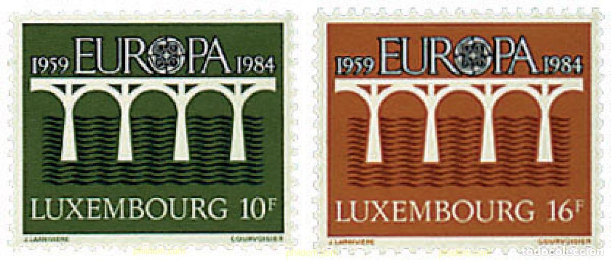 Sellos: 97596 MNH LUXEMBURGO 1984 EUROPA CEPT. 25 ANIVERSARIO DE LA CEPT