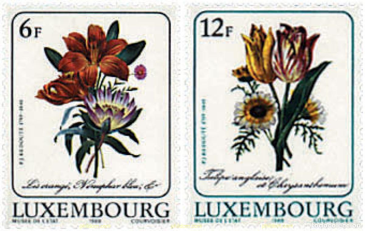 Sellos: 218717 MNH LUXEMBURGO 1988 COMPOSICIONES FLORALES