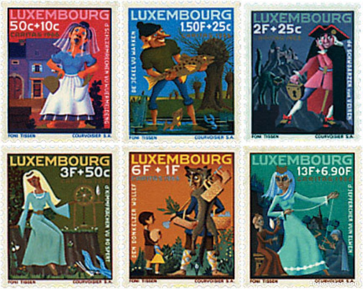 Sellos: 97398 MNH LUXEMBURGO 1966 CARITAS. HISTORIAS POPULARES