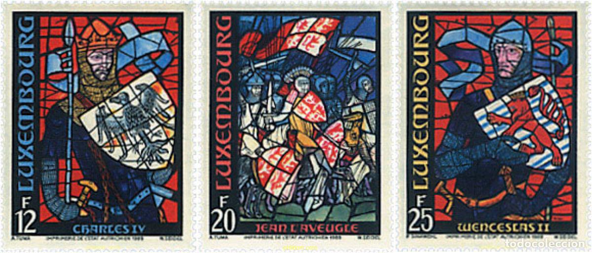 Sellos: 97661 MNH LUXEMBURGO 1989 VIDRIERAS. HISTORIA DE LUXEMBURGO