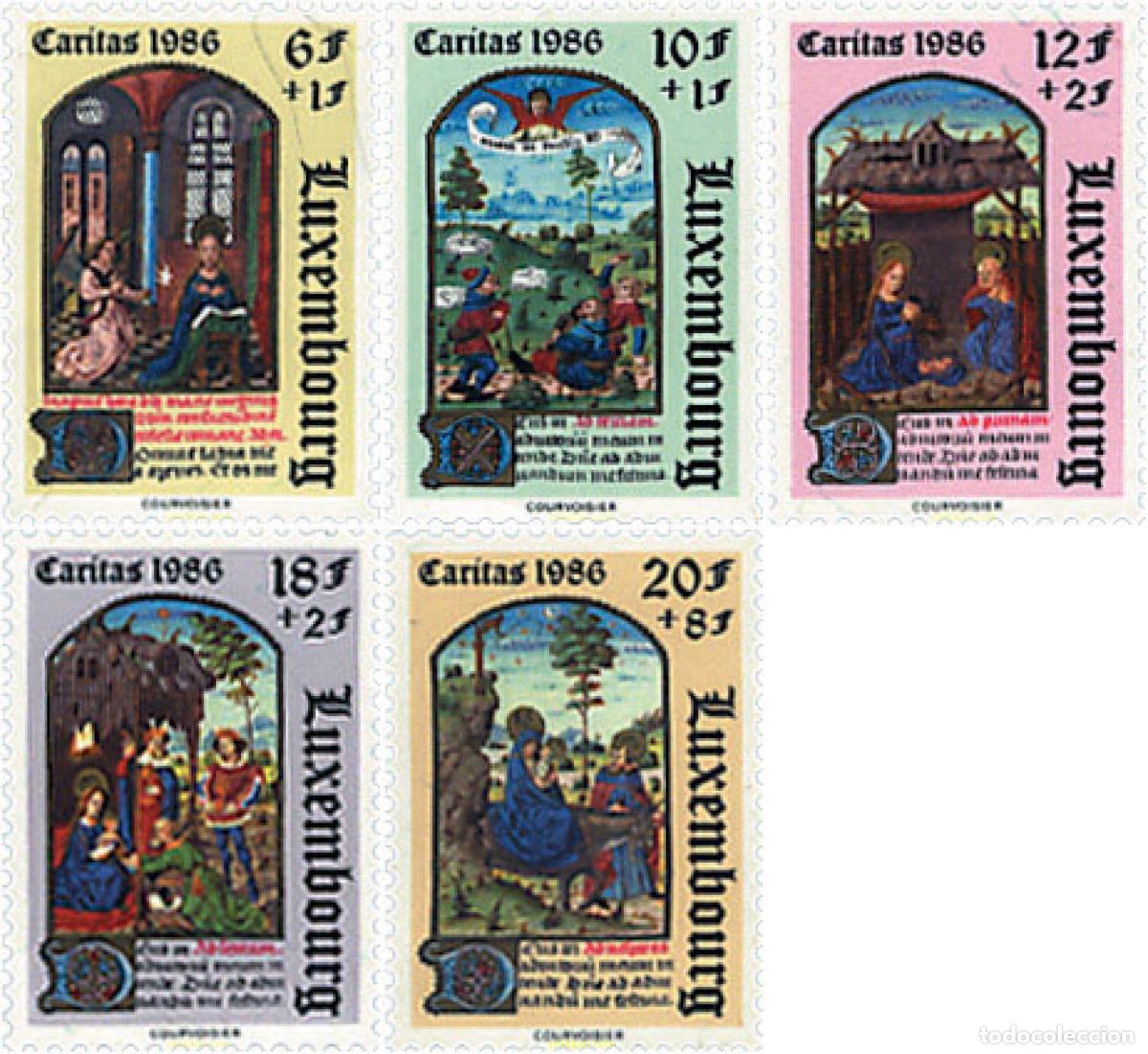 Sellos: 97632 MNH LUXEMBURGO 1986 CARITAS. GRABADOS