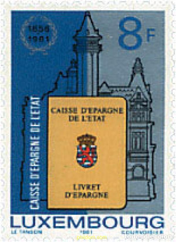 Sellos: 97562 MNH LUXEMBURGO 1981 125 ANIVERSARIO DE LA CREACION DE LA CAJA DE AHORROS