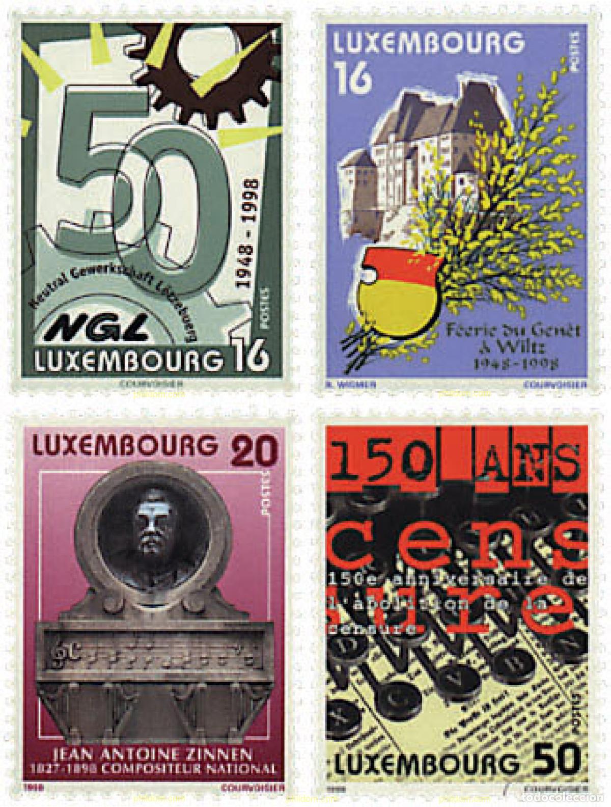 Sellos: 94666 MNH LUXEMBURGO 1998 ANIVERSARIOS