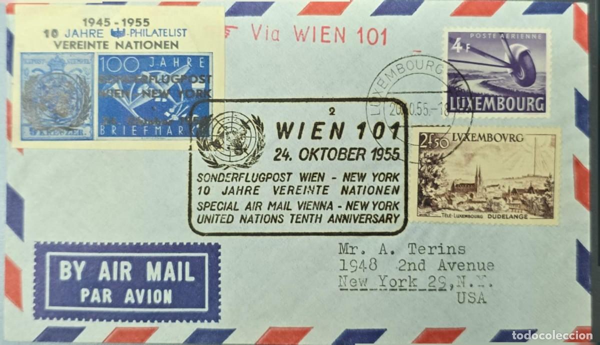 Sellos: O) 1955 LUXEMBOURG, UN PHILATELIC CLUB .- UNITED NATIONS, DUDELANGE TELEVISION STATION - INSTALLATIO