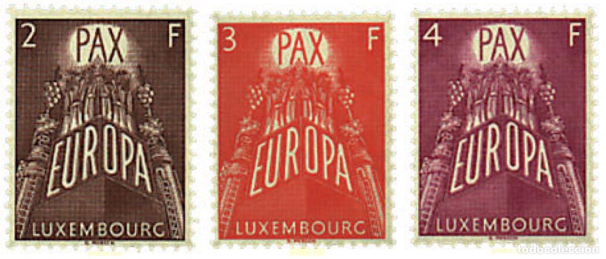 Sellos: 246758 HINGED LUXEMBURGO 1957 EUROPA CEPT. FACTOR DE PAZ Y FUENTE DE BIENESTAR