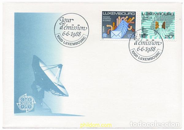 Sellos: 24159 MNH LUXEMBURGO 1988 EUROPA CEPT. TRANSPORTE Y MEDIOS DE COMUNICACION