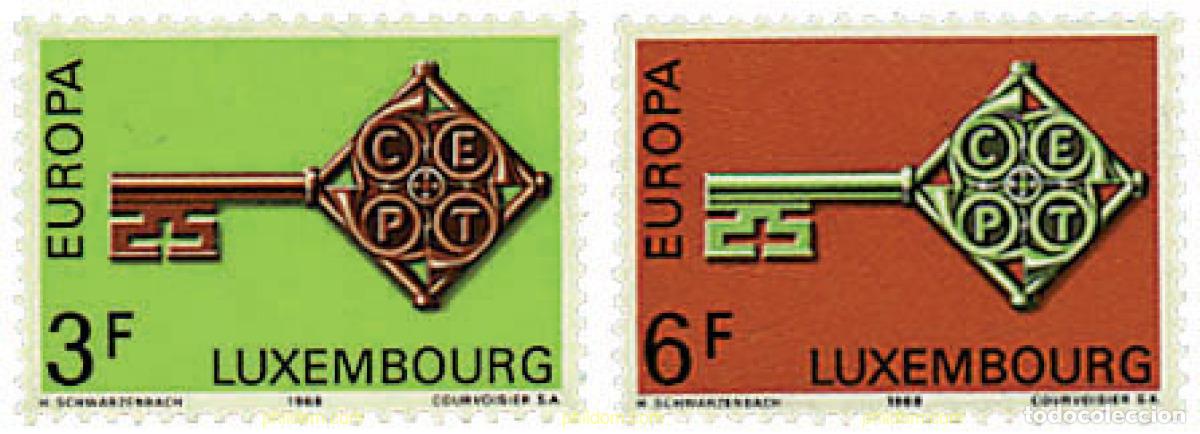 Sellos: 97411 MNH LUXEMBURGO 1968 EUROPA CEPT 1968 - LLAVE DORADA
