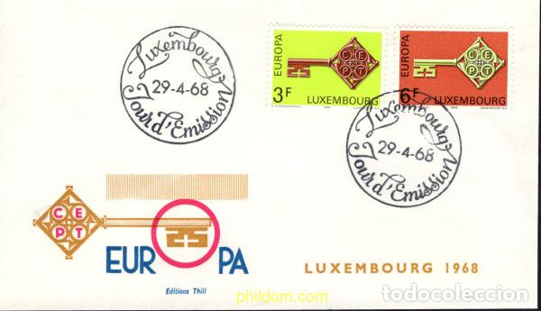 Sellos: 688913 MNH LUXEMBURGO 1968 EUROPA CEPT 1968 - LLAVE DORADA