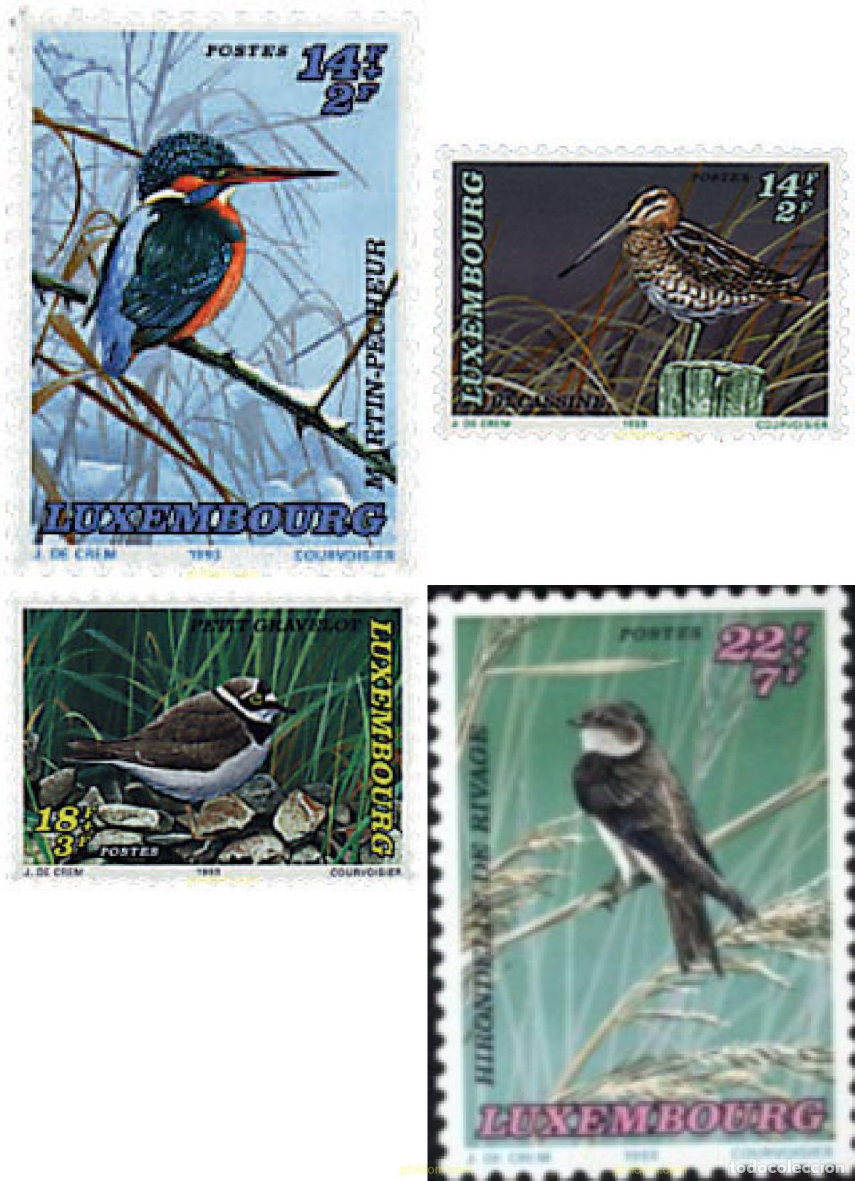 Sellos: 97699 MNH LUXEMBURGO 1993 CARITAS. AVES EN PELIGRO DE EXTINCION