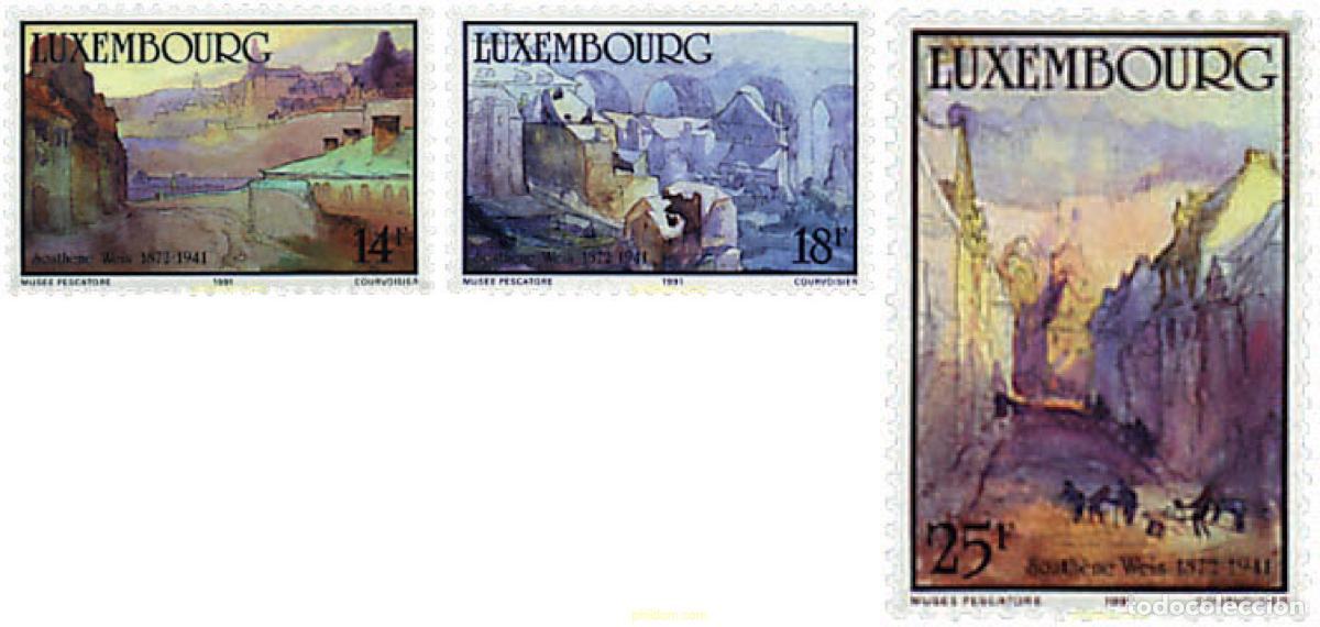 Sellos: 97680 MNH LUXEMBURGO 1991 50 ANIVERSARIO DE LA MUERTE DE SOSTHENE WEIS