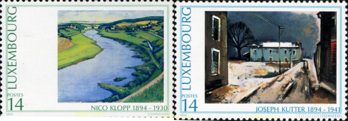 Sellos: 97822 MNH LUXEMBURGO 1994 CENTENARIO DEL NACIMIENTO DE JOSEPH KUTTER Y DE NICO KLOPP