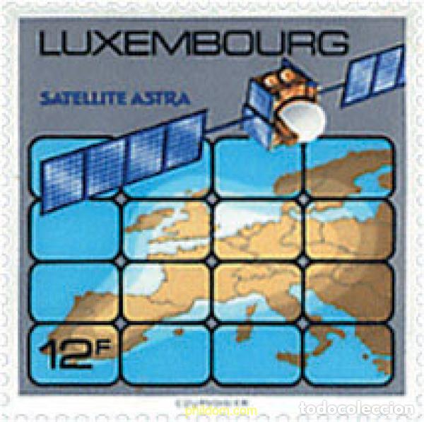 Sellos: 97654 MNH LUXEMBURGO 1989 PUESTA EN ORBITA DEL SATELITE DE TELEVISION ASTRA