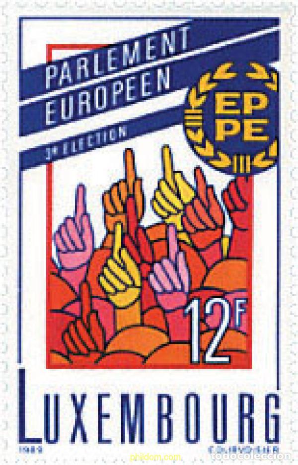 Sellos: 97658 MNH LUXEMBURGO 1989 ELECCIONES AL PARLAMENTO EUROPEO