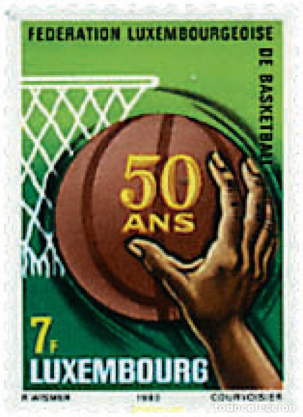 Sellos: 97588 MNH LUXEMBURGO 1983 50 ANIVERSARIO DE LA FEDERACION DE LUXEMBURGO DE BALONCESTO