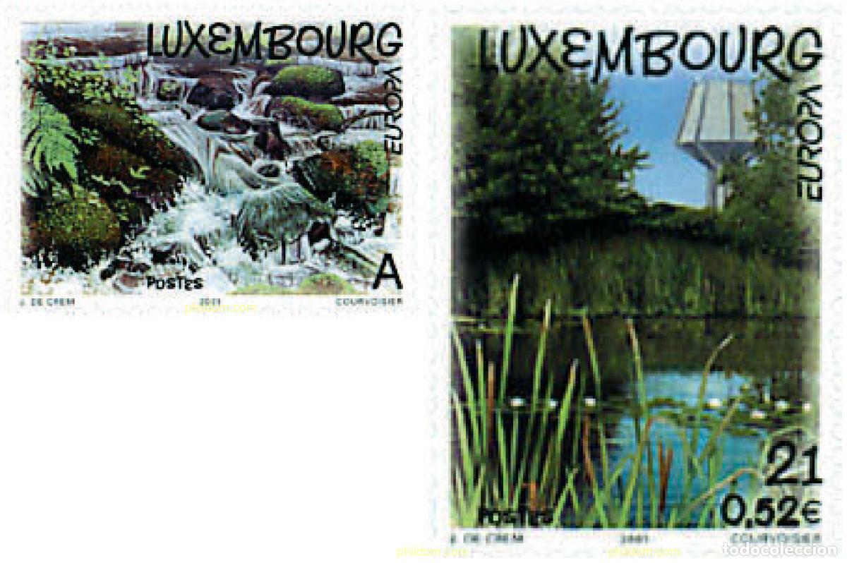 Sellos: 77099 MNH LUXEMBURGO 2001 EUROPA CEPT. EL AGUA, RIQUEZA NATURAL