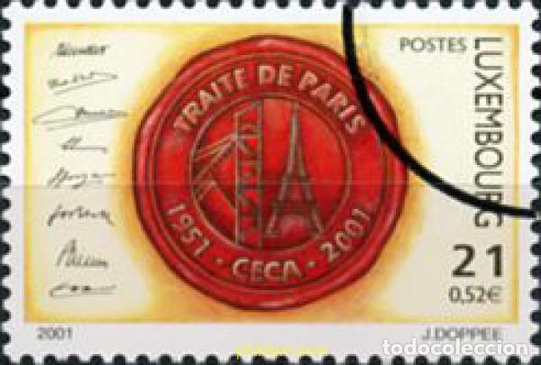 Sellos: 188772 MNH LUXEMBURGO 2001 50 ANIVERSARIO DEL TRATADO DE PARIS INSTAURANDO LA CECA