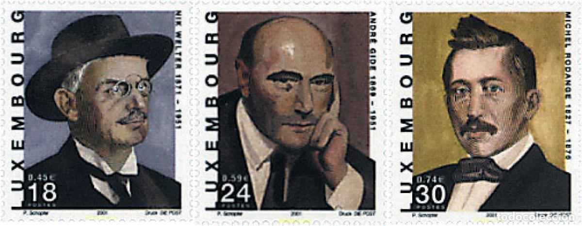 Sellos: 81304 MNH LUXEMBURGO 2001 ESCRITORES