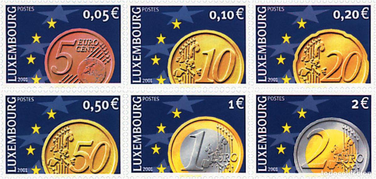 Briefmarken: 81312 MNH LUXEMBURGO 2001 EL EURO
