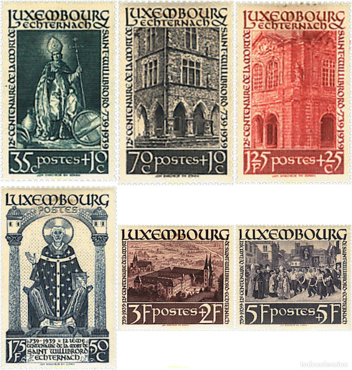 Briefmarken: 97235 MNH LUXEMBURGO 1938 1200 ANIVERSARIO DE LA MUERTE DE SAN WILLIBRORD