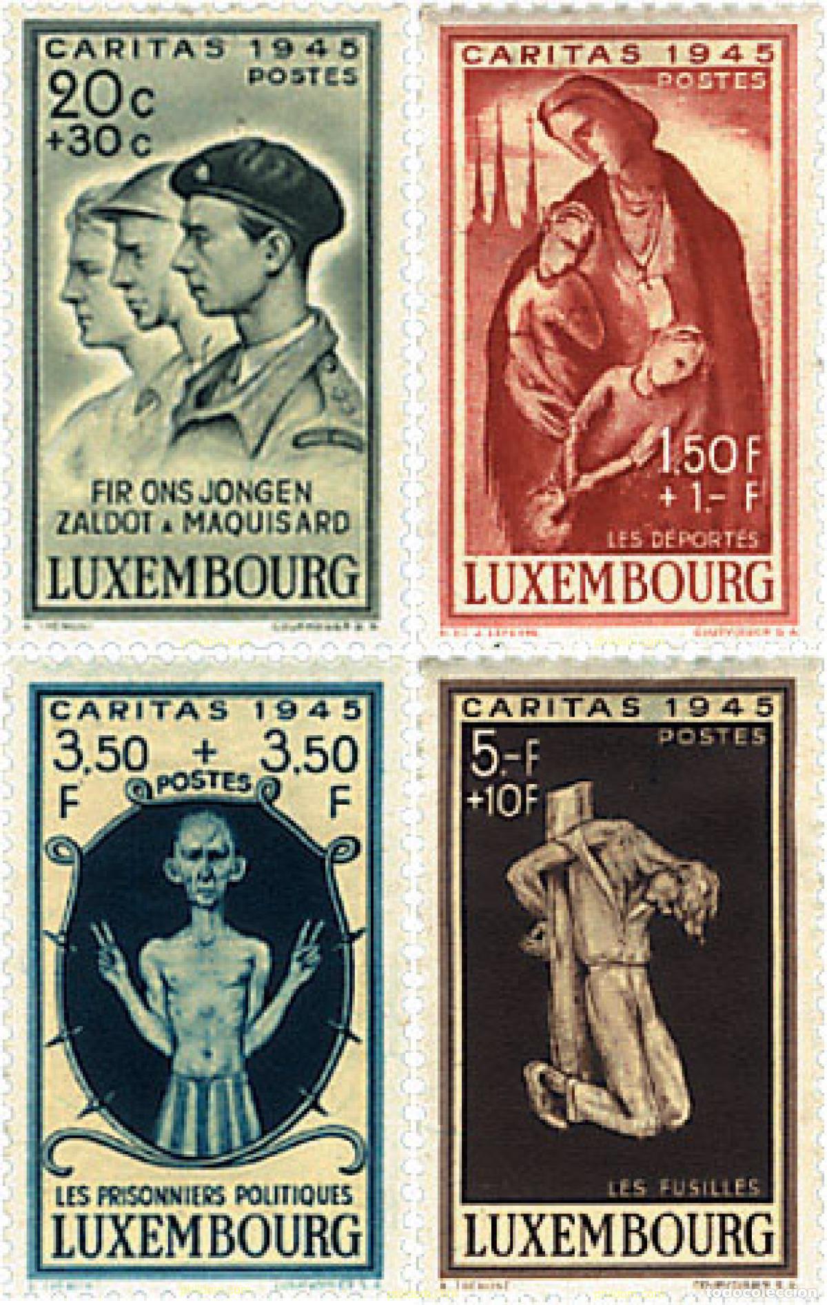 Briefmarken: 97245 MNH LUXEMBURGO 1945 PRO CARITAS