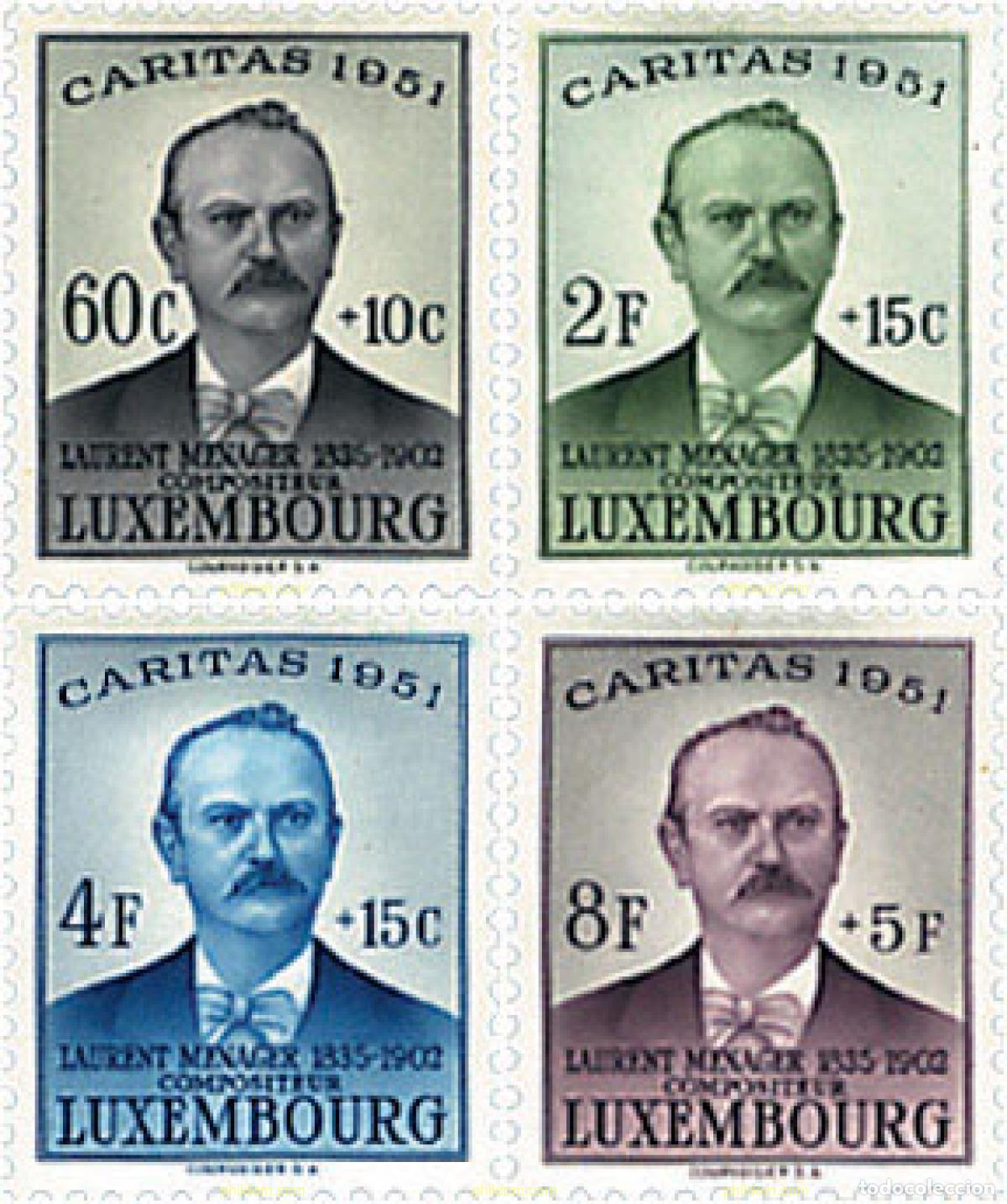 Briefmarken: 97257 MNH LUXEMBURGO 1951 CARITAS. EFIGIE DE LAURENT MENAGER