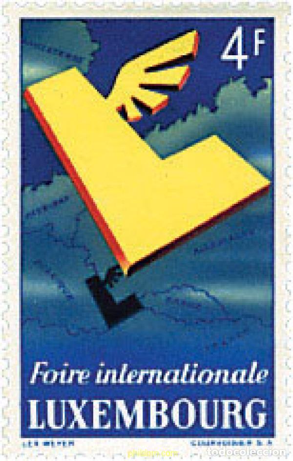Sellos: 339446 HINGED LUXEMBURGO 1954 6 FERIA INTERNACIONAL DE LUXEMBURGO