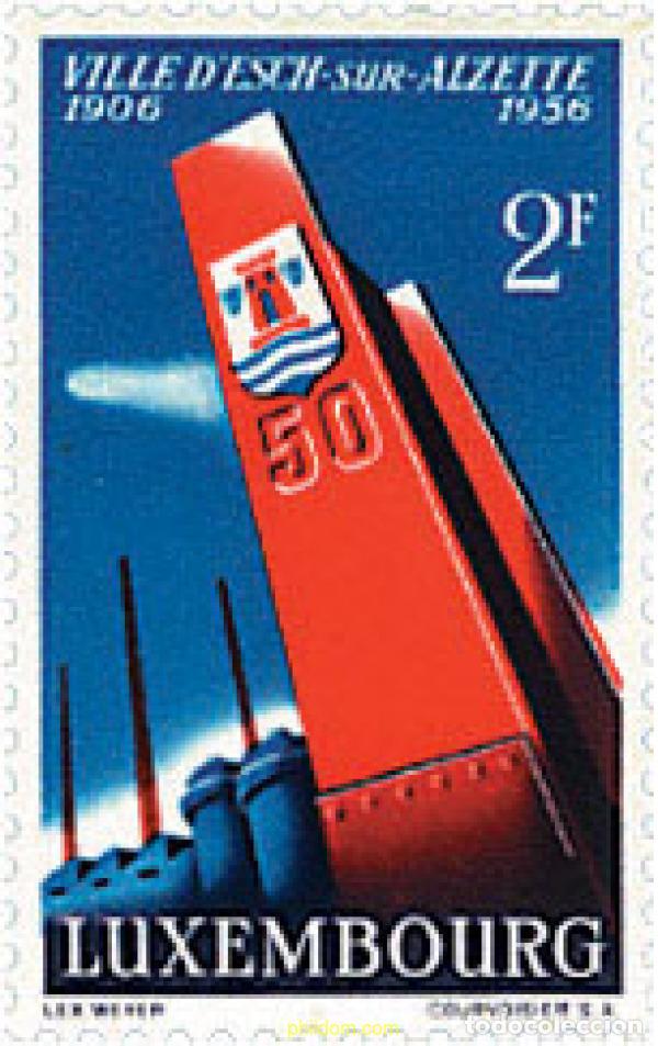 Sellos: 97274 MNH LUXEMBURGO 1956 50 ANIVERSARIO DE LA CIUDAD INDUSTRIAL ESCH-SUR-ALZETTE