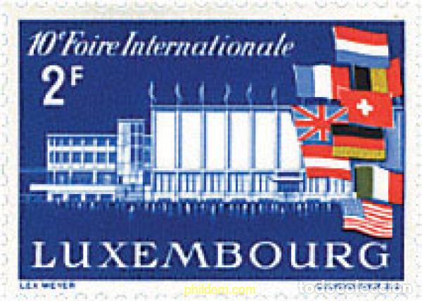 Sellos: 97287 MNH LUXEMBURGO 1958 10 FERIA INTERNACIONAL DE LUXEMBURGO