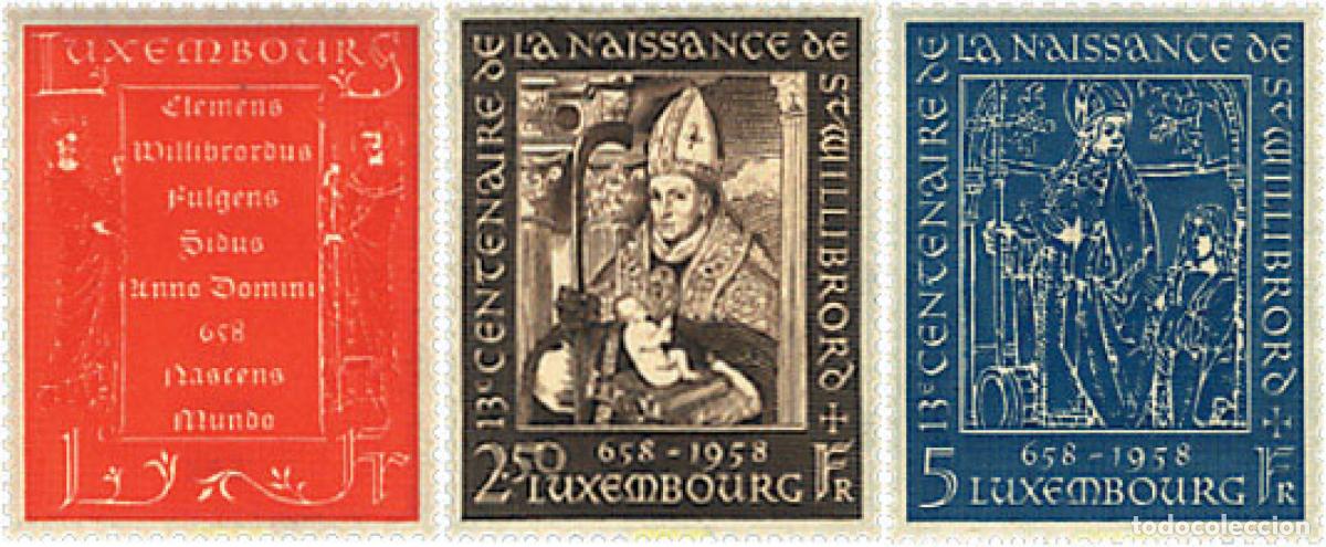 Briefmarken: 339449 MNH LUXEMBURGO 1958 1300 ANIVERSARIO DEL NACIMIENTO DE SAN WILLIBRORD