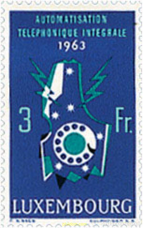 Sellos: 97326 MNH LUXEMBURGO 1963 AUTOMATIZACION INTEGRAL DEL TELEFONO