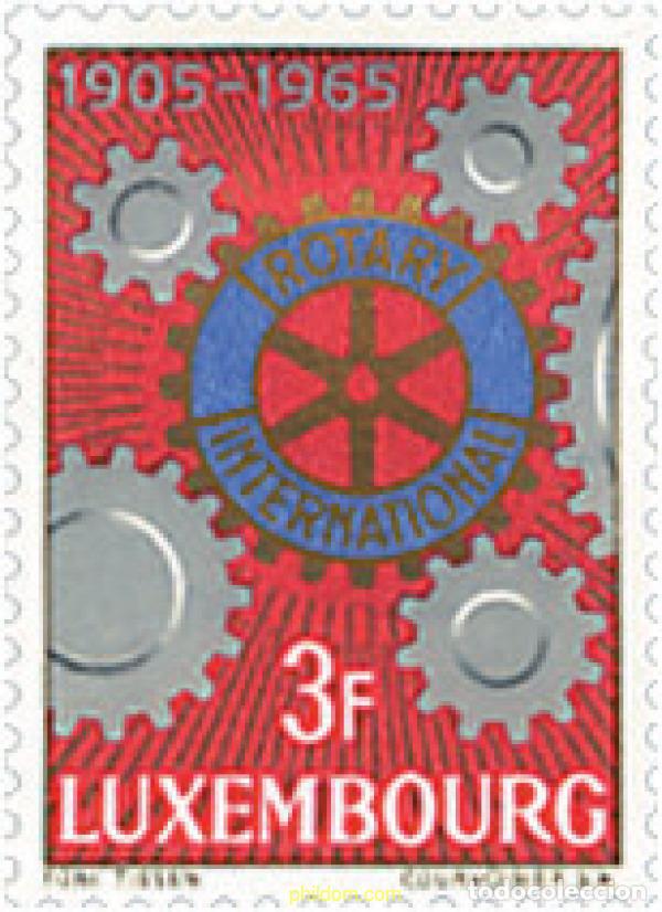 Sellos: 97340 MNH LUXEMBURGO 1965 60 ANIVERSARIO DEL ROTARY INTERNATIONAL