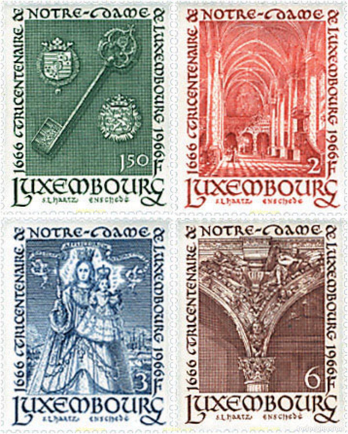 Sellos: 97370 MNH LUXEMBURGO 1966 300 ANIVERSARIO DE NUESTRA SE&Ntilde;ORA DE LUXEMBURGO