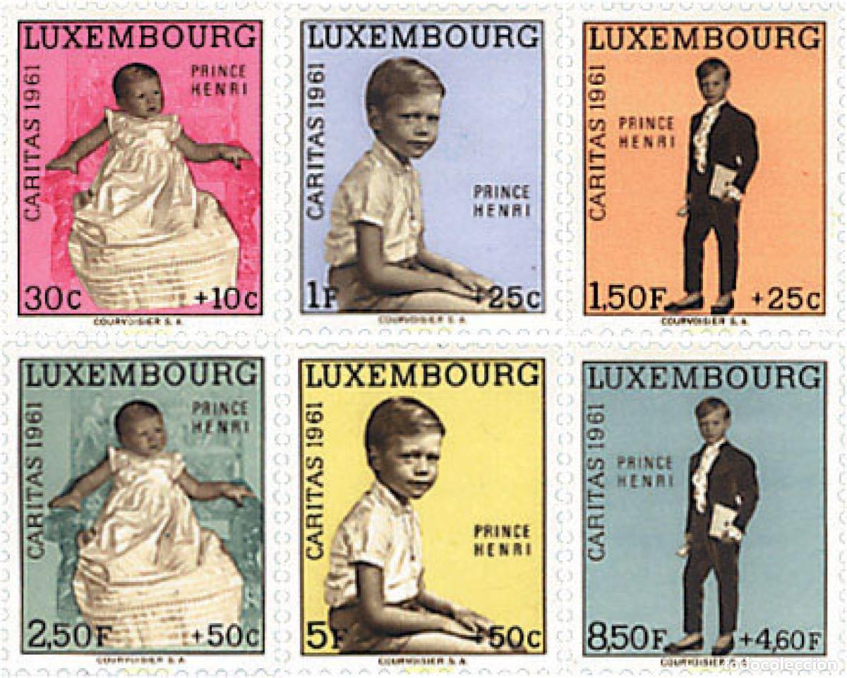 Sellos: 200876 HINGED LUXEMBURGO 1961 CARITAS. PRINCIPE HENRI