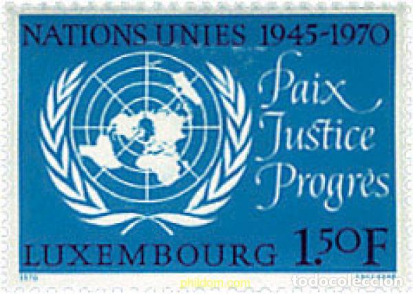 Sellos: 97431 MNH LUXEMBURGO 1970 25 ANIVERSARIO DE LAS NACIONES UNIDAS