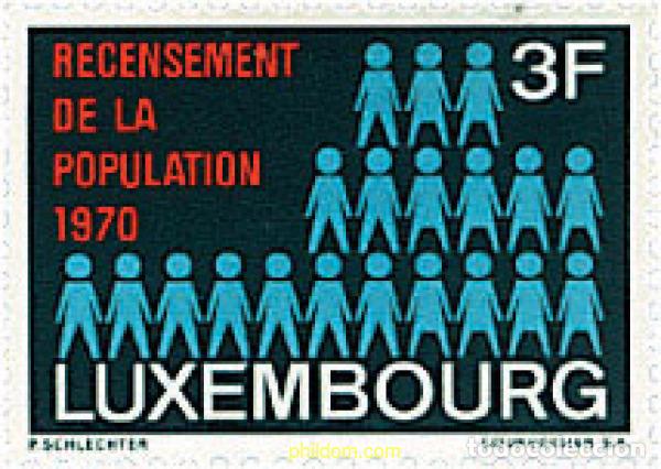 Sellos: 97430 MNH LUXEMBURGO 1970 NUEVO CENSO DE LA POBLACION