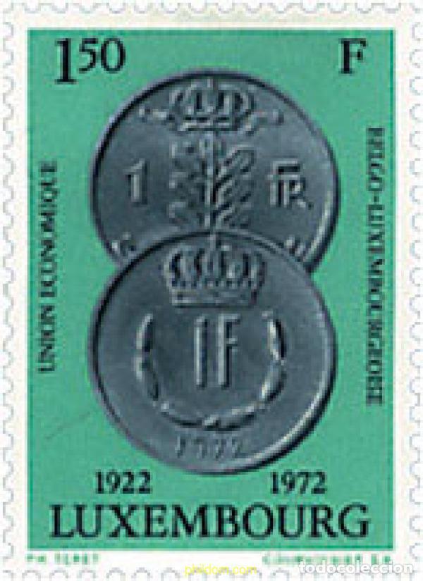 Sellos: 97451 MNH LUXEMBURGO 1972 50 ANIVERSARIO DE LA UNION ECONOMICA BELGO-LUXEMBURGUESA