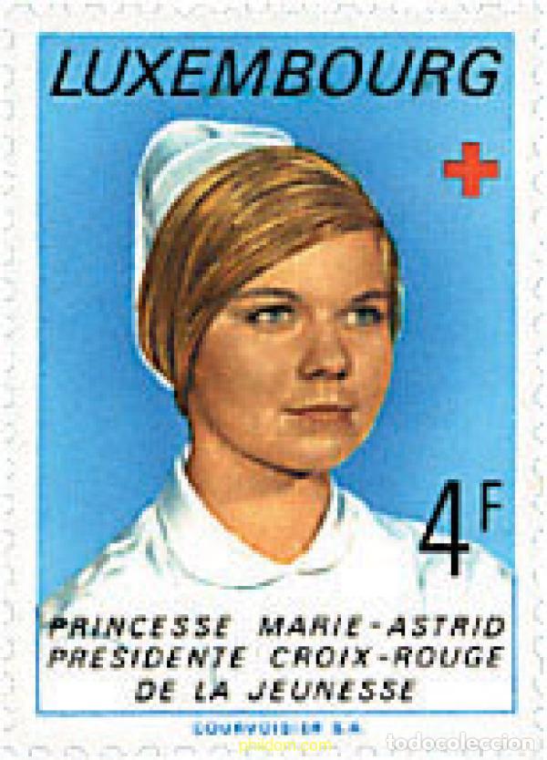 Sellos: 97475 MNH LUXEMBURGO 1974 PRINCESA MARIE-ASTRID, PRESIDENTA DE LA CRUZ ROJA