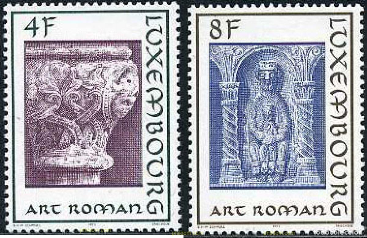 Sellos: 97473 MNH LUXEMBURGO 1973 ARQUITECTURA ROMANA