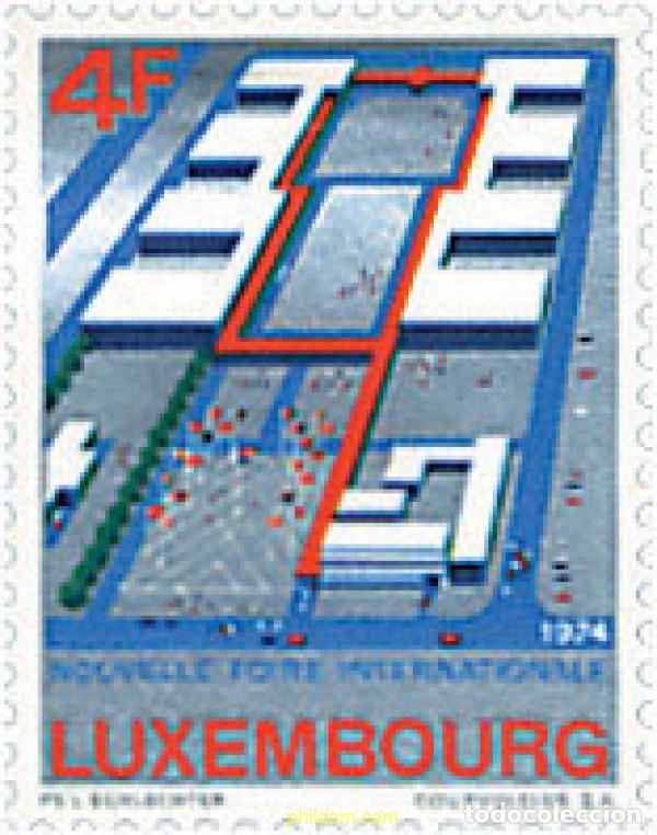 Sellos: 97480 MNH LUXEMBURGO 1974 VISTA AEREA DE LA NUEVA FERIA INTERNACIONAL