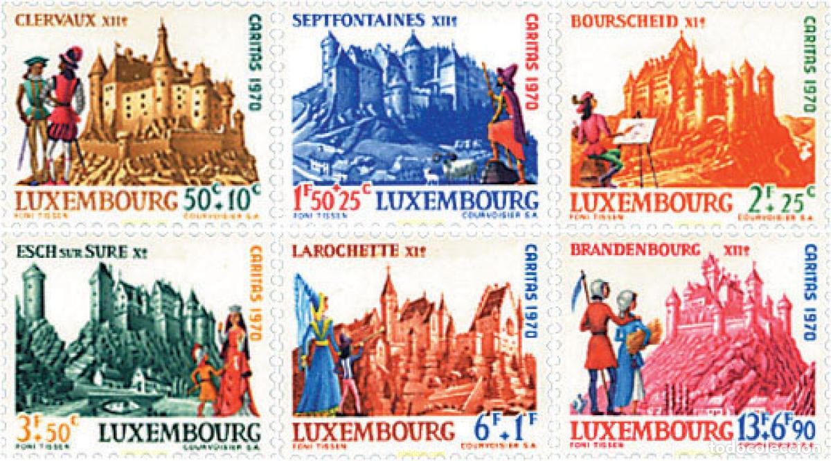 Sellos: 97432 MNH LUXEMBURGO 1970 CARITAS. CASTILLOS